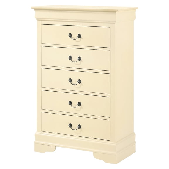 Glory Furniture LouisPhillipe Chest in Beige Color