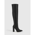 thumbnail image 1 of Everyday Collection Women Shoes Point Toe Chunky Heeled Slip-On Over Knee Classic White Boots, 1 of 4