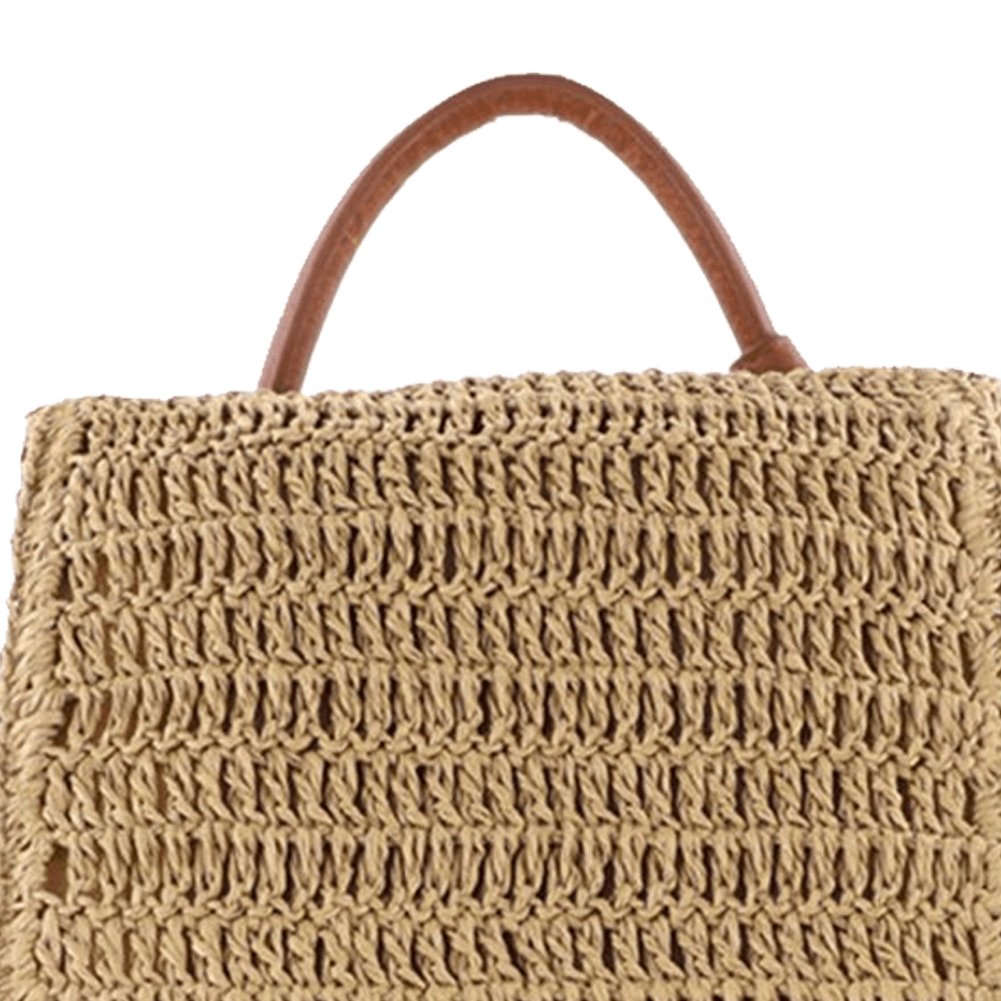 Women's Straw Backpack Summer Boho Bohemian Hollow Shoulder Bag Hobo Crochet Woven Travel Bags for Women Knitted Beach Back Pack
