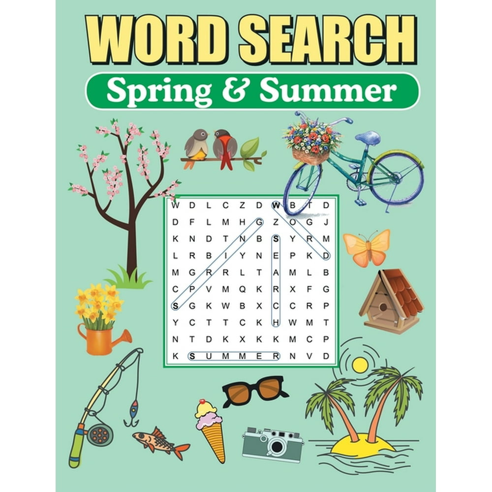 word search spring summer large print word find puzzles large print