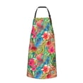 thumbnail image 2 of Naloa Peacock Feathers And Flowers Apron Kitchen Aprons with Pockets for Women Men Chef, 2 of 8