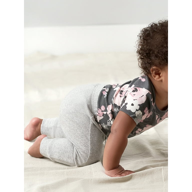 Modern Moments by Gerber Baby Girl Jogger Pants, 4-Pack (Newborn-24 Months)  