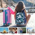 thumbnail image 2 of HAWEE Dry Wet Drawstring Backpack with Shoe Compartment for Women Waterproof Yoga String Bag Outdoor Sports Rucksack for Gym/ Beach/ Swim Pool, Tide Blue, 2 of 7