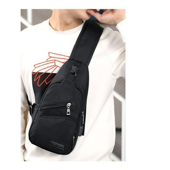 Shoulder Fanny Pack for Men Sling Purse for Women Camping Crossbody Bags for Women Small Sling Purse Black