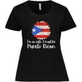 thumbnail image 3 of Inktastic I'm So Cute, I Must Be Puerto Rican Sunflower Puerto Rico Women's Plus Size T-Shirt, 3 of 5