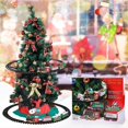 thumbnail image 4 of Injueey Juego de tren de Navidad con luces de sonido, riel eléctrico, decoración de árbol de Navidad, Mini pistas, regalos de juguete para Kits de decoración para fiestas, 4 of 6