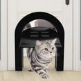 thumbnail image 2 of Puerta abatible para perros y gatos, de plástico ABS, para gatitos y cachorros, kit de puerta pequeña para mascotas, puertas abatibles para perros y gatos con cerradura de seguridad de 4 vías, puert, 2 of 5