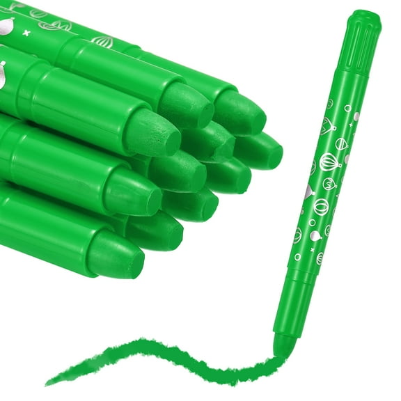 Uxcell Twistable Crayons, Twist Crayons Gel Watercolor Set Washable Silky Smooth for Arts Drawing DIY Craft Project Coloring Supplies Gift(Light Green, Pack of 11)