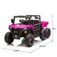 thumbnail image 2 of Ambifirner Kids Electrick Dump Truck,24V Ride on UTV ,6 Wheels Ride on Vehicles with Dump Bed,Bluetooth Music Player,2 Seater Electric Truck, 2 of 10