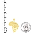 thumbnail image 2 of 10k 10Kt Yellow Gold Mens Diamond-Cut Lion Head Africa Map Country Globe Maps Pendant, 2 of 3