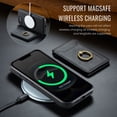 thumbnail image 7 of Dteck Magnetic PU Leather Case for iPhone 16E (2025), Compatible with MagSafe Accessory, Detachable Wallet RFID Blocking Card Holder Ring Stand Shockproof Protective Phone Case, Black, 7 of 7