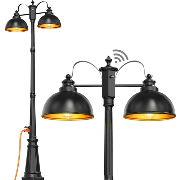 Farol de exterior APOTO de doble cabezal, 49 x 220 cm, resistente al agua