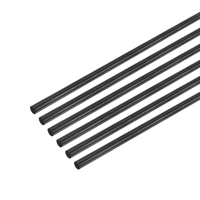 Uxcell 6-Pack Varillas de Fibra de Carbono, Longitud de 200mm Diámetro de 2.5mm Varilla Sólida de Fibra de Carbono Mate
