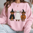 thumbnail image 4 of Halloween Shirt, Highland Cow Ghost and Witch Sweatshirt, Cute Pumpkin Costume Hoodie, Spooky Farm Animal T-Shirt, Cow Lover Gift for Women, 4 of 9
