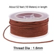 thumbnail image 2 of Nylon Thread Twine Beading Cord 1.6mm Extra-Strong Braided Nylon Crafting String 16M/52 Feet, Saddle Brown, 2 of 6