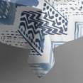 thumbnail image 5 of Blue Chevron Geometric Boho Pattern Square Tablecloth,Waterproof Square Table Cover,Wipeable Spillproof Washable Table Cover for Home Kitchen Party Decor 42"X42"(107x107cm), 5 of 6