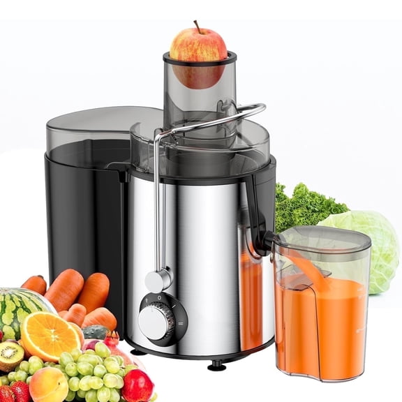 Fylivore Juicer Machine, 800W Centrifugal Juicer Extractor with Wide Mouth 3” Feed Chute for Fruit Vegetable, Easy to Clean, Stainless Steel, BPA-Free
