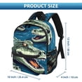 thumbnail image 2 of Crocodile Lightweight Large Capacity Adjustable Shoulder Strap Printed Design Backpack for Boys and Girls -Work Bag, Kids Backpack, Diaper Bag Backpack, 2 of 6