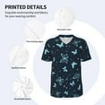 thumbnail image 4 of Daiia Beautiful Butterflies Mens Baseball Jersey Button Down Shirts Short Sleeve Sports Uniforms-Small, 4 of 9