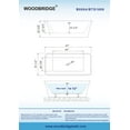 thumbnail image 3 of Woodbridge 67" Acrylic Freestanding Bathtub Contemporary Soaking Tub with Brushed Nickel Overflow and Drain, B-0004, 3 of 12