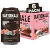 Rationale Brewing Non-Alcoholic Cherry Blossom Japanese Style Lager, 6 Pack, 12 fl oz Cans, Premium Craft Non-Alcoholic Beer, Zero Alcohol, Brewed with Rice and Saphir Hops