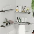 thumbnail image 4 of Fairy 15.8in Floating Shelves, Wall Shelves Set of 4, Shelves for Wall Decor, with Invisible Brackets, 15.8x1.2x5.5, Gray, 4 of 6