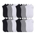 thumbnail image 2 of 6-12 Pairs Men's Comfort Cotton Basic Ankle Athletic or Casual Ankle Socks 10-13 (Assorted, 6 Pack), 2 of 2