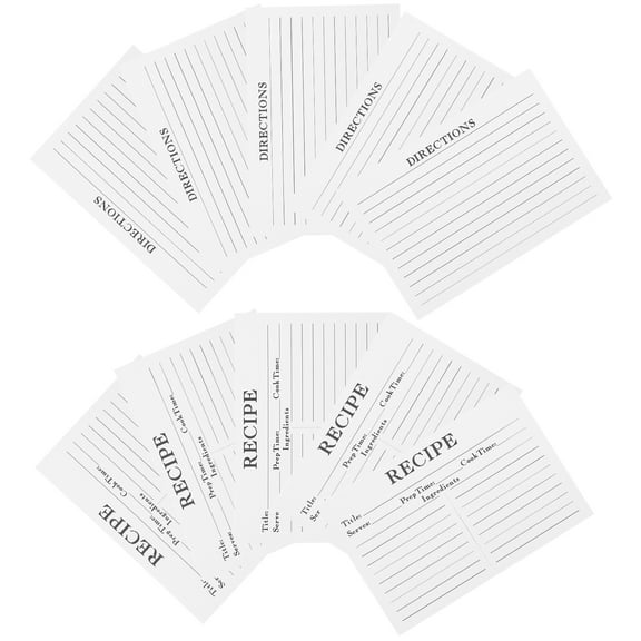 SOPOTUTU Decorative Blank Recipe Cards Lightweight for Easy Carry 50Pcs