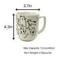thumbnail image 2 of 15oz Cat Lovers Mug, Various Kittens Pattern Mug, Cat Coffee Mug Funny Ceramic Tea Cup Novelty Gifts for Office and Home Women Girls Men Dishwasher Microwave Safe, 2 of 6