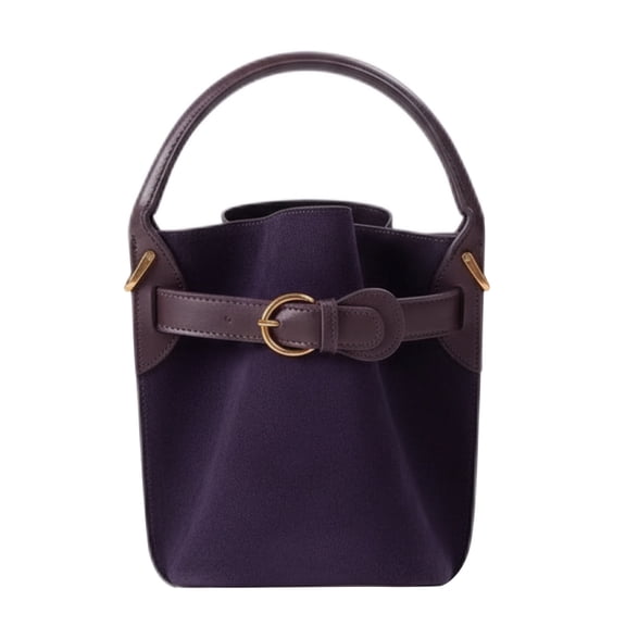 HUISZJ PU Leather Trendy Shoulder Bag, Fashion Crossbody Bag with Adjustable Strap, Fashion Bucket Bag for Women Travel Outdoor (Purple)