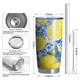 thumbnail image 6 of 20 Oz Lemon Coffee Tumbler Double Wall Insulated Stainless Steel Water Bottle | Metal Reusable Thermoses Flask with Cup Cap | Leak & Sweat Proof with Anti-Dust Lid, 6 of 7