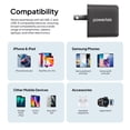 thumbnail image 5 of Powertek 20W USB-C PD + 18W USB-A Dual Port Wall Charger, Two-Tone Pastel, Grey, 5 of 6