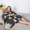 thumbnail image 5 of Oversized Wearable Blanket Hoodie,Goldendoodle Dog Sherpa Blanket Hoodie with Super Pockets,Super Warm Fuzzy Pullover for Women & Men, 5 of 6