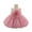 Pink, variant on Baby Girls Flower Dress Sleeveless Tulle Ball Gown Party Dress with Large Floral Embellishment