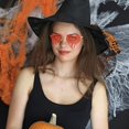 thumbnail image 5 of Gafas de sol con forma de corazón y llamas rojas para mujer y hombre, gafas de fiesta sin montura con diseño de corazón y llamas derretidas para disfraz de Halloween, 5 of 5