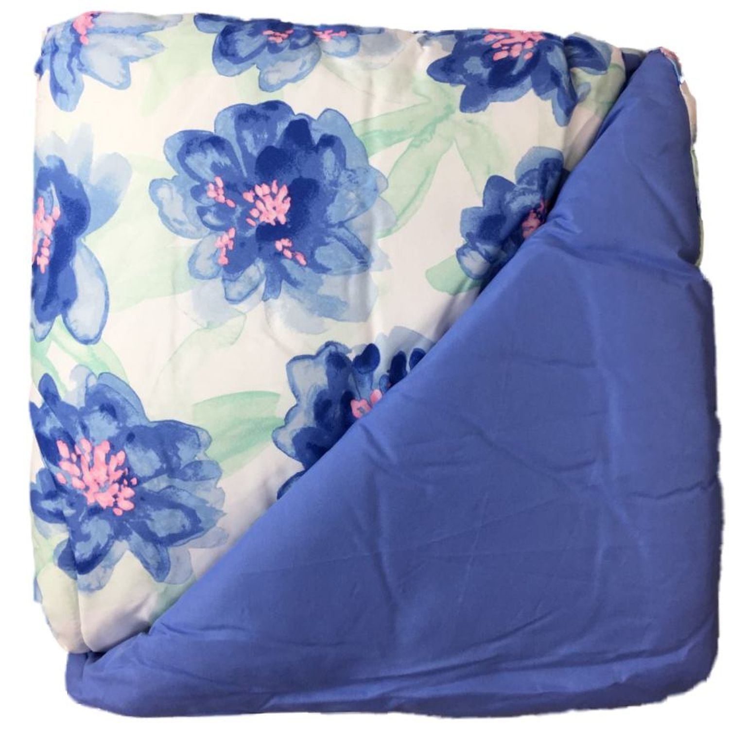 Room Essentials Violet Blue Floral Twin XL Reversible Comforter Dorm