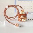 thumbnail image 2 of New Arrival! 5-in-1 Set With 3D Butterfly And Brown Bear Silicone Charger Protection Covers And Data Cable Protector Rope, Compatible With Apple 18W/20W Quick Charger And IPhone 11/12/13/14 Pro Max, 2 of 5