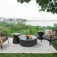 thumbnail image 2 of Elementi Rome Patio Coffee Table Glass Fiber Reinforced Concrete, Round Slate Black, 2 of 7