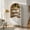 Ivory, variant on Modway Nolan 74" Tall Arched Storage Display Cabinet Bookshelf in Dark Walnut