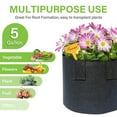 thumbnail image 6 of Clearance!10 Gallon Plant Grow Bags, Thickened Nonwoven Fabric Pots with Handles, Vegetable Planter Bags Containers, Cloth Planters for Garden Vegetable/Flower/Plant/Fruits Outdoor (Black), 6 of 8