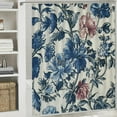 thumbnail image 6 of Autua Floral Print Baroque Shower Curtain Set with Hooks 100% Polyester 36"x72, 6 of 7