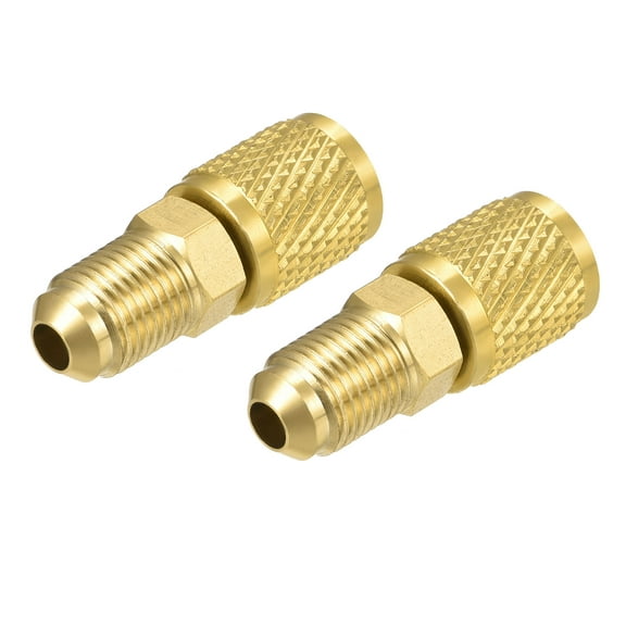 Uxcell Brass Straight Fitting 5/16SAE Male to 1/4SAE Female Thread Fittings 2 Pack