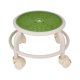 thumbnail image 2 of Taburete giratorio de 360 degree para pedicura, para peluquería, salón, salones Verde BLESIY Asiento bajo con ruedas, 2 of 8