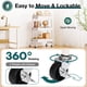 thumbnail image 4 of ZUNMOS Carro Rodante Utilitario de 3 Niveles, Carro de Almacenamiento Móvil de Metal con Ruedas Giratorias Bloqueables, Carro Organizador de Estantes de Almacenamiento para Sala de Estar, Baño, Cocina y Lugares Estrechos, Blanco, 4 of 8