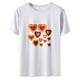 thumbnail image 1 of Camiseta de mujer Camisetas divertidas y lindas de manga corta Camiseta de otoño Hearth Love Camiseta de regalo Tops Blusa Regalo para parejas Pompotops hfajkhk124729, 1 of 5