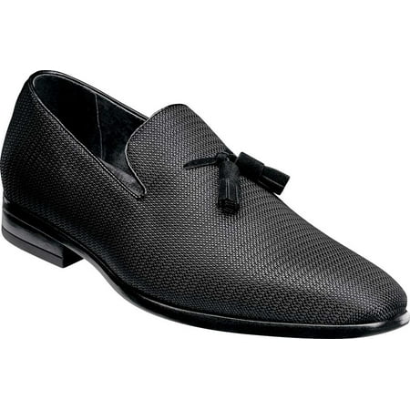 

Men s Stacy Adams Tazewell Plain Toe Tassel Slip-On Black Textile 15 W