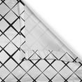 thumbnail image 4 of Ambesonne Black and White Window Valance, Grid Lines, 54" X 18", White and Black, 4 of 5