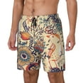 thumbnail image 2 of Haiem Floral With Birds And Fantasy Flowers Mens Swim Trunks with Compression Liner 2 in 1 Swimming Shorts Stretch Swimwear Quick Dry,Board Shorts-3X-Large, 2 of 9