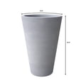 thumbnail image 6 of LeisureMod Pebble Series Poly Stone Planter 23.6." Dia 31.5" High in Grey, 6 of 6