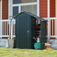 thumbnail image 6 of High-Quality Galvanized Iron Sheet Garden Shed - Small Compact Metal Shed with Waterproof Design, Solid Lock & Reasonable Internal Space, Easy to Assemble & Move,Dark Gray ​, 6 of 27